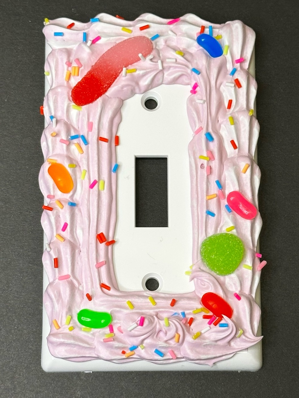 Pink Candy Sprinkle Switch Plate Cover - Party-Themed Wall Decor